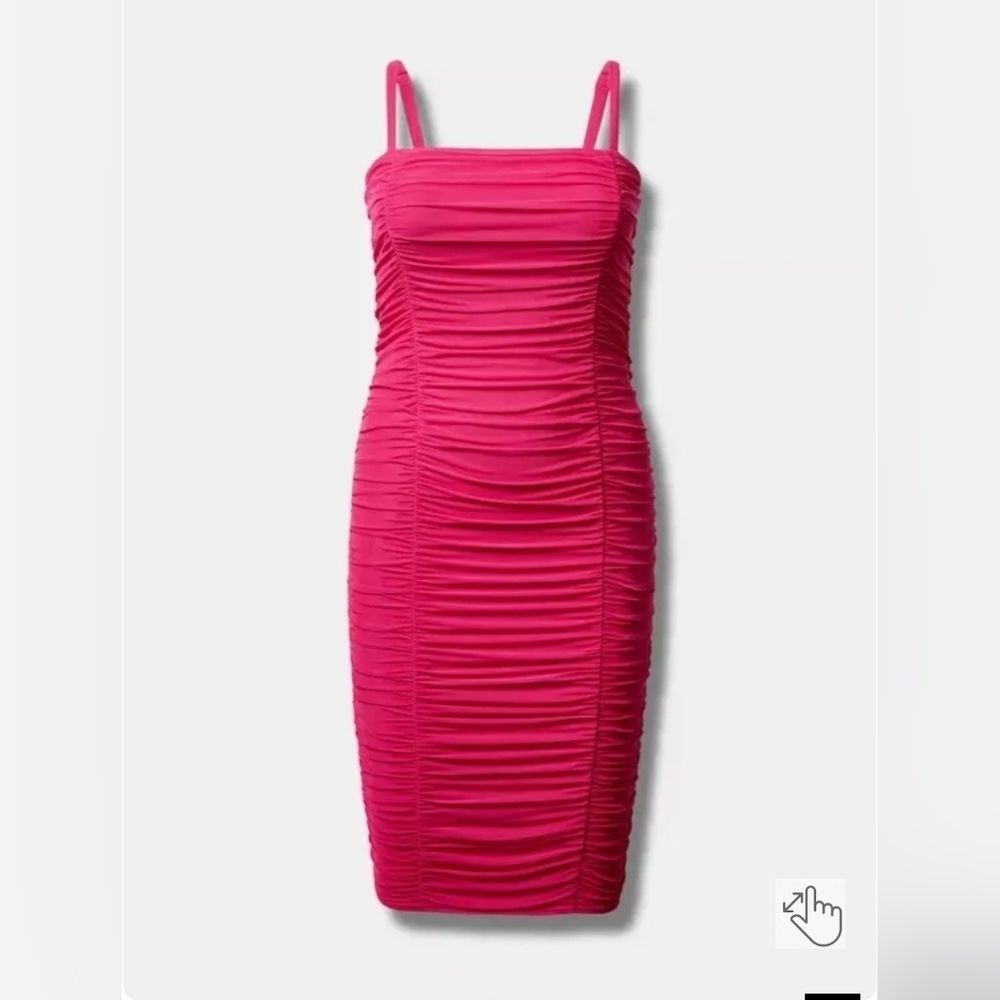 Torrid Mesh Ruched Bodycon Dress 4x - Picture 2 of 8